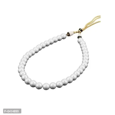 Round Shape Pearls Choker Necklace With Adjustable Dori for Women and Girls (White).-thumb3