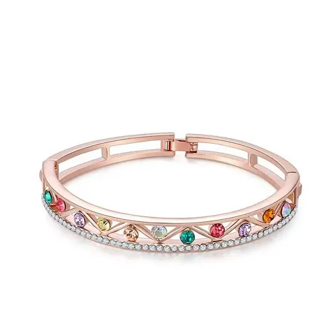 Fashion Rose Gold Gold-Plated Stylish  Bracelet for Women and Girls