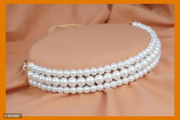 multilayer pearl choker necklace For Girls  Women-thumb0