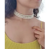 multilayer pearl choker necklace For Girls  Women-thumb1