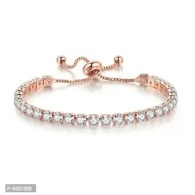 Exclusive Crystal Fancy Collection Copper  Plated Stylish Bracelet for Women and Girls-thumb3