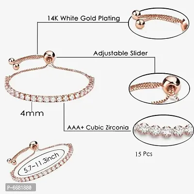 Exclusive Crystal Fancy Collection Copper  Plated Stylish Bracelet for Women and Girls-thumb5