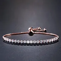 Exclusive Crystal Fancy Collection Silver and Copper Plated Stylish Bracelet for Women and Girls(Pack Of 2)andhellip;-thumb1