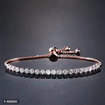 Exclusive Crystal Fancy Collection Silver and Copper Plated Stylish Bracelet for Women and Girls(Pack Of 2)andhellip;-thumb2