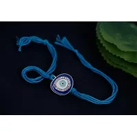 Evil Eye Rakhi Protect From Negative Energy Rakhi Handmade With Roli Chawal  Gift Card for Brother/Bhaiya/Bhai(Combo)-thumb1