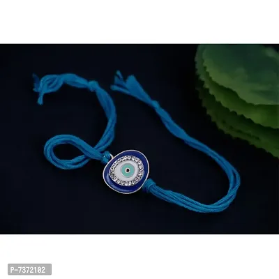 Evil Eye Rakhi Protect From Negative Energy Rakhi Handmade With Roli Chawal  Gift Card for Brother/Bhaiya/Bhai(Combo)-thumb2