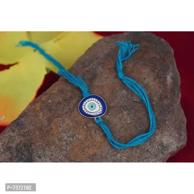 Evil Eye Rakhi Protect From Negative Energy Rakhi Handmade With Roli Chawal  Gift Card for Brother/Bhaiya/Bhai(Combo)-thumb4