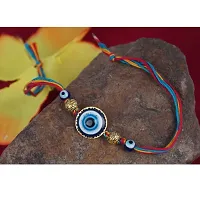 Evil Eye Rakhi Protect From Negative Energy Rakhi Handmade With Roli Chawal  Gift Card for Brother/Bhaiya/Bhai(Combo)-thumb1