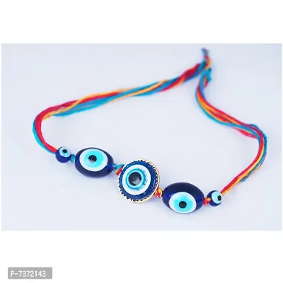 Evil Eye Rakhi Protect From Negative Energy Rakhi Handmade With Roli Chawal  Gift Card for Brother/Bhaiya/Bhai(Combo)-thumb3