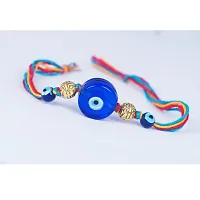 Evil Eye Rakhi Protect From Negative Energy Rakhi Handmade With Roli Chawal  Gift Card for Brother/Bhaiya/Bhai(Combo)-thumb3