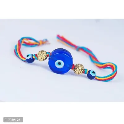 Evil Eye Rakhi Protect From Negative Energy Rakhi Handmade With Roli Chawal  Gift Card for Brother/Bhaiya/Bhai(Combo)-thumb4