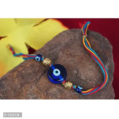 Evil Eye Rakhi Protect From Negative Energy Rakhi Handmade With Roli Chawal  Gift Card for Brother/Bhaiya/Bhai(Combo)-thumb5