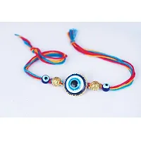 Evil Eye Rakhi Protect From Negative Energy Rakhi Handmade With Roli Chawal  Gift Card for Brother/Bhaiya/Bhai.-thumb1