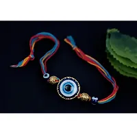 Evil Eye Rakhi Protect From Negative Energy Rakhi Handmade With Roli Chawal  Gift Card for Brother/Bhaiya/Bhai.-thumb2