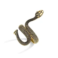 Snake Stainless ring  Steel (Adjustable Snake ring) Ring for Men  Women(Combo)-thumb1