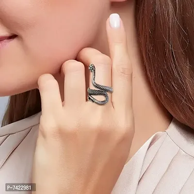 Snake Stainless ring  Steel (Adjustable Snake ring) Ring for Men  Women(Combo)-thumb4