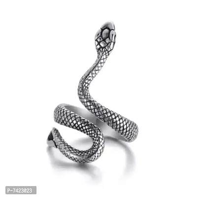 Snake Stainless ring  Steel (Adjustable Snake ring) Ring for Men  Women-thumb0