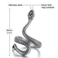 Snake Stainless ring  Steel (Adjustable Snake ring) Ring for Men  Women-thumb3