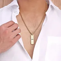 ADF- Stainless steel Religious RAM Gold plated pendant with chain for mens.-thumb4