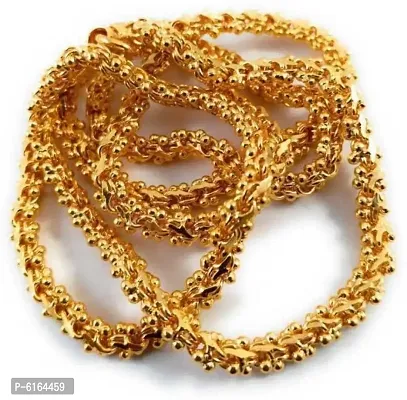 Elegant Statement Sporty Bollywood Style Gold-plated Antic chain Gold-plated Plated Brass Chain 18 inch