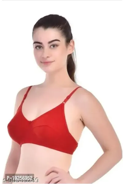 Stylish Fancy Hosiery Solid Non Padded Bras For Women Pack Of 6-thumb2