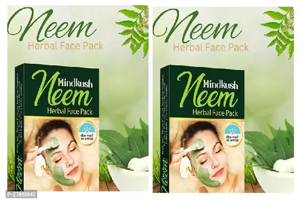 Natural Multani Mitti Powder For Face Pack And Hair Pack With Neem Face Pack Oil Control And Acne Reduction 100 G Suits All Skin Types Pack Of 2