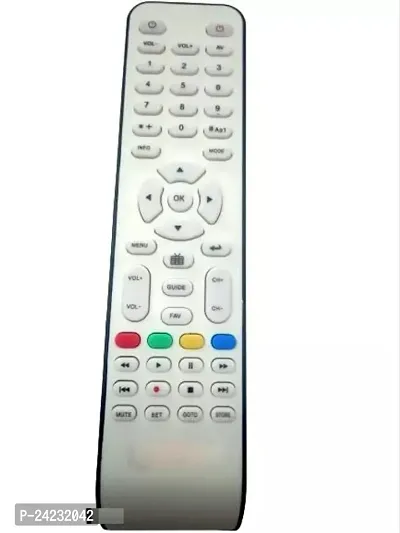 Compatible remote used for UCN, BROS, RADIANT, SIGNET DIGITAL, MEGHBELA DIGITAL,DTH DDC, JPR Remote Controller  (White)-thumb0