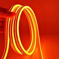 LED Neon Strip Rope Light, Waterproof Outdoor with Adapter for Diwali, Christmas, Home Decoration (Orange, 1 Meter).-thumb1