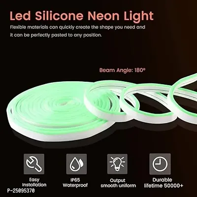 LED Neon Strip Rope Light, Waterproof Outdoor with Adapter for Diwali, Christmas, Home Decoration  (Green, 1 Meter).-thumb5