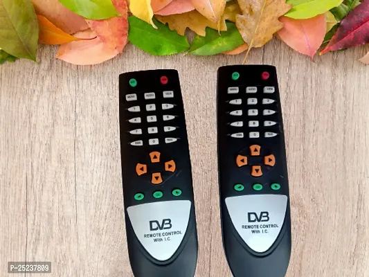 Unbreakable Remote DD Free Dish-DVB DTH Box -Black - Pack of 2.-thumb0