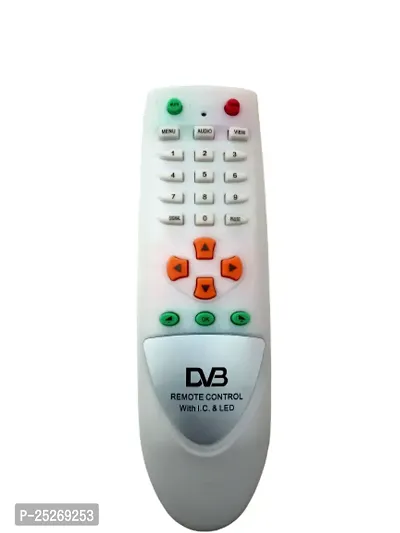 Unbreakable Remote DD Free Dish-DVB DTH Box, (White, Remote) - Pack of 1-thumb0