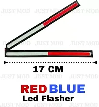 17 CM DRL Flashing Fancy Lights For All Cars  Bikes Universal (Multicolor(Red  Blue) Pack Of 1)-thumb1