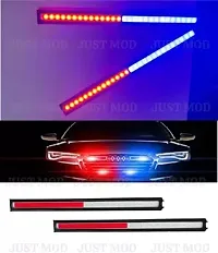 17 CM DRL Flashing Fancy Lights For All Cars  Bikes Universal (Multicolor(Red  Blue) Pack Of 1)-thumb2