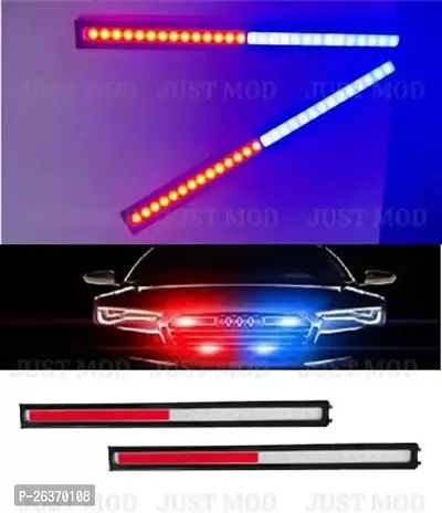 17 CM DRL Flashing Fancy Lights For All Cars  Bikes Universal (Multicolor(Red  Blue) Pack Of 1)-thumb3