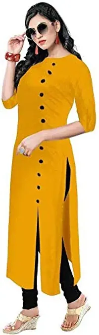 R Kay Fashions Women Fancy Kurti Set (Medium, Mustard)-thumb1