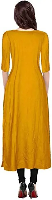 R Kay Fashions Women Fancy Kurti Set (Medium, Mustard)-thumb2