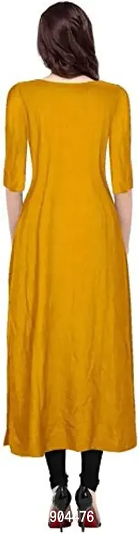 R Kay Fashions Women Fancy Kurti Set (Medium, Mustard)-thumb3