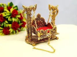 Designer Metal Krishna Jhula, Laddu Gopal Jhula, For Home And Office Jhula Decorative Showpiece - 16.5 Cm-thumb2