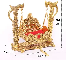 Designer Metal Krishna Jhula, Laddu Gopal Jhula, For Home And Office Jhula Decorative Showpiece - 16.5 Cm-thumb3