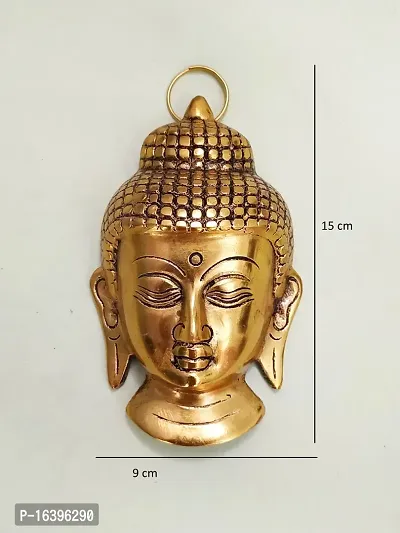 Designer Lord Gautam Buddha Face Religious Idols For Home,Office, Temple Gift Purpose Decorative Showpiece - 15 Cm-thumb2