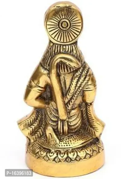Designer Hanuman Ji Murti- Idol Bajranjbali For Home Office Temple Metal Decorative Showpiece - 15 Cm-thumb4
