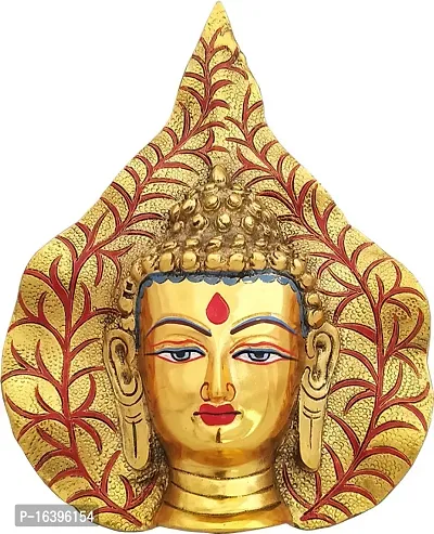 Designer Lord Buddha Idol Wall Hanging Handicraft Face God Gautam Buddh Statue Feng Shui Decorative Spiritual Puja Vastu Decorative Showpiece - 27 Cm