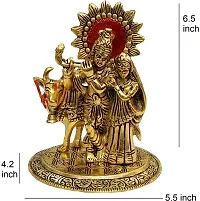 Designer Radha Krishna Standing Playing Flute Decorative Showpiece - 16.5 Cm-thumb1