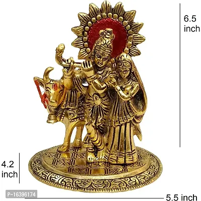 Designer Radha Krishna Standing Playing Flute Decorative Showpiece - 16.5 Cm-thumb2