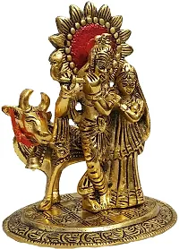 Designer Radha Krishna Standing Playing Flute Decorative Showpiece - 16.5 Cm-thumb3