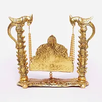 Designer Metal Krishna Jhula, Laddu Gopal Jhula, For Home And Office Jhula Decorative Showpiece - 16.5 Cm-thumb4