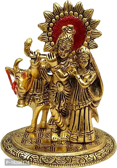 Designer Radha Krishna Standing Playing Flute Decorative Showpiece - 16.5 Cm