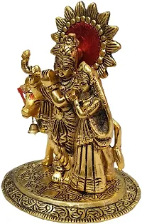 Designer Radha Krishna Standing Playing Flute Decorative Showpiece - 16.5 Cm-thumb2