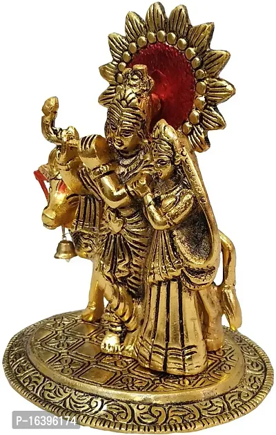 Designer Radha Krishna Standing Playing Flute Decorative Showpiece - 16.5 Cm-thumb3