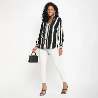 Ruhaans Womens Summercool Stirped Black and White Shirt-thumb1